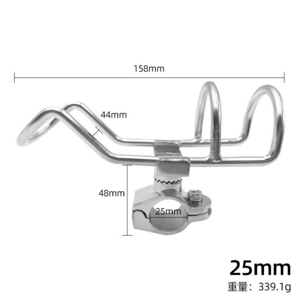 OceanSteel Rod Mount 316 Stainless 360° Rotating Anti-Rust Fishing BOAT Rod Holder ON RAIL - Image 5