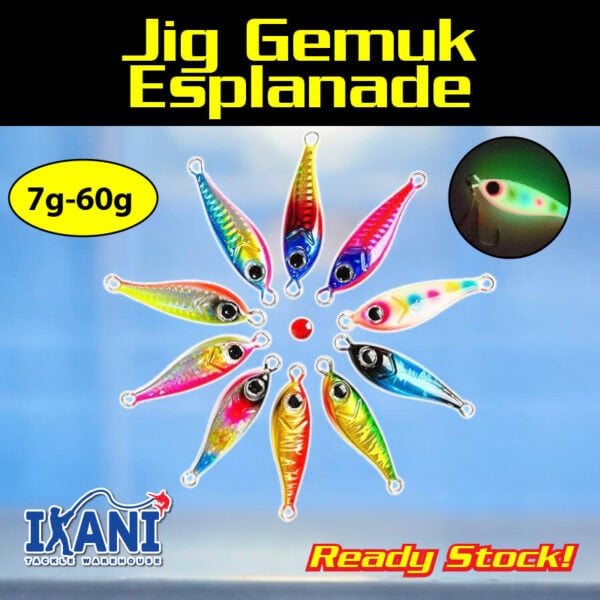 JIG GEMUK ESPLANADE LURE UMPAN JIGGING JIG LAUT CETEK Lightjig umpan tiruan GEWANG Fishing Lure slow jig READY STOCK