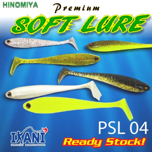 HINOMIYA PSL04 FISHING SOFTPLASTIC LURE 90mm 6.1g 3pcs LURE Bait gewang umpan Tiruan SP casting
