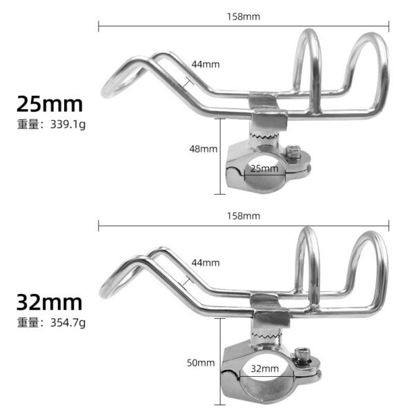 OceanSteel Rod Mount 316 Stainless 360° Rotating Anti-Rust Fishing BOAT Rod Holder ON RAIL - Image 6