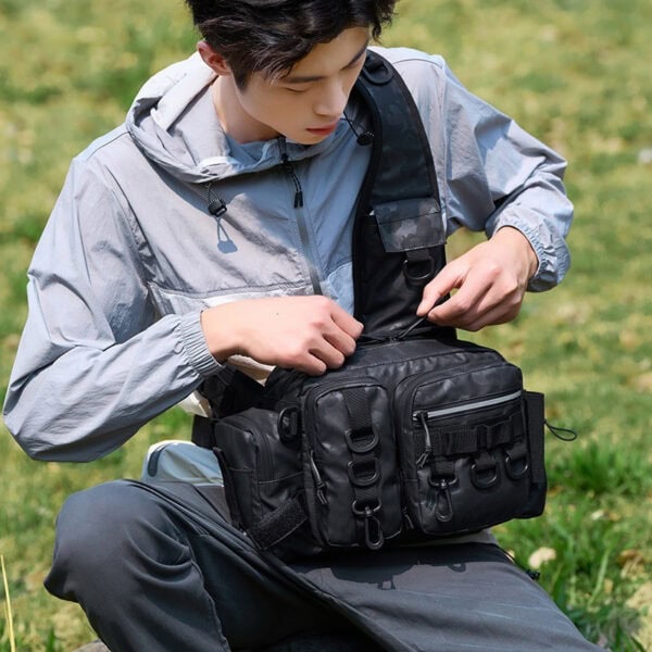 FRESTI FISHING BAG 2867 MULTIFUNCTION MULTI-COMPARTMENT WATERPROOF OXFORD FABRIC - Image 8
