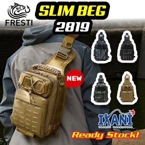 FRESTI SLIM BAG 2819 BAG PANCING FISHING TACTICAL SLING BAG HIKING CAMPING FISHING OUTDOOR MULTI
