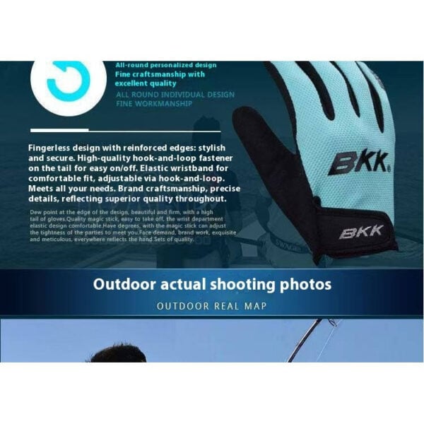 BKK FISHING GLOVES ROAD SUB SARUNG TANGAN PANCING FULL/HALF M L XL RIDER GLOVE JIGGING/POPPING - Image 4
