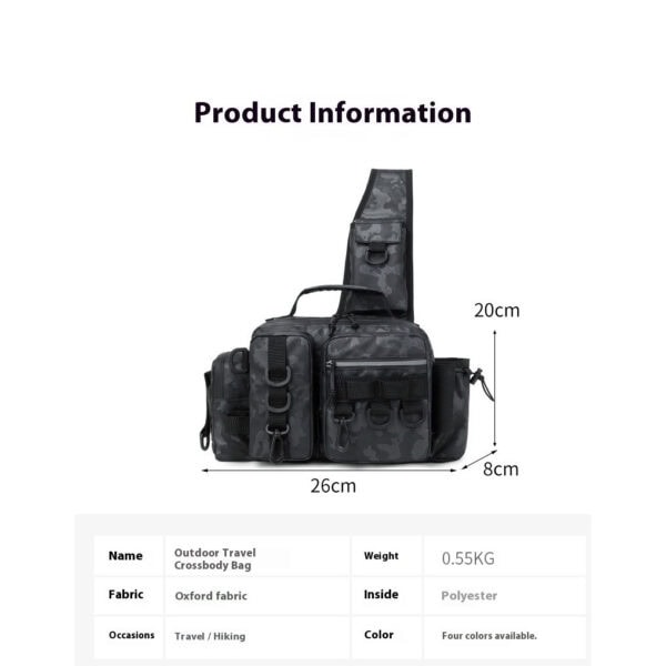 FRESTI FISHING BAG 2867 MULTIFUNCTION MULTI-COMPARTMENT WATERPROOF OXFORD FABRIC - Image 2