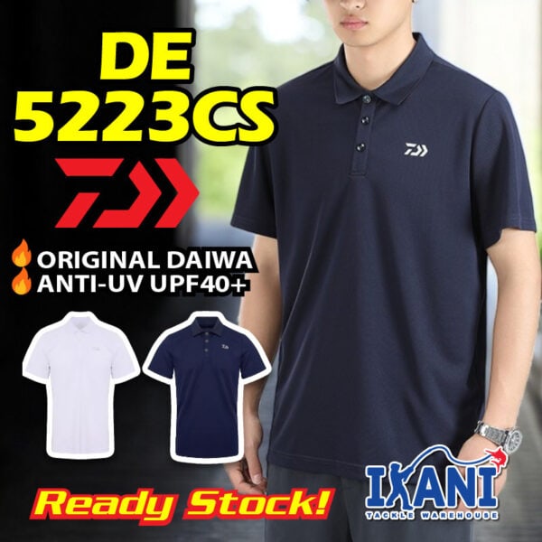 DAIWA DE-5223CS 2023 FISHING SHIRT COOLPASS POLO SHIRT ANTI UV UPF40+ BAJU PANCING OUTDOOR T-SHIRT