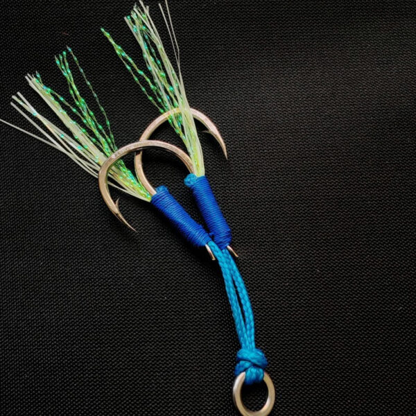 FRESTI Double Blue Assist Hook fishing Luminous grow in dark mata kail fast jig slow microjig - Image 8