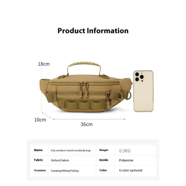 FRESTI FISHING POUCH 1473 BAG CROSSBODY OUTDOOR MULTI-COMPARTMENT FISHING BAG TRAVEL - Image 5