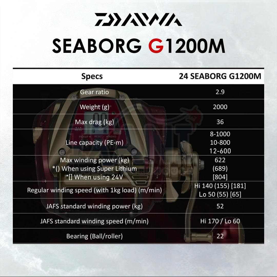 DAIWA SEABORG G1200M ELECTRIC REEL 24 MESIN ELECTRIC BANGLA DEEP SEA - Image 9