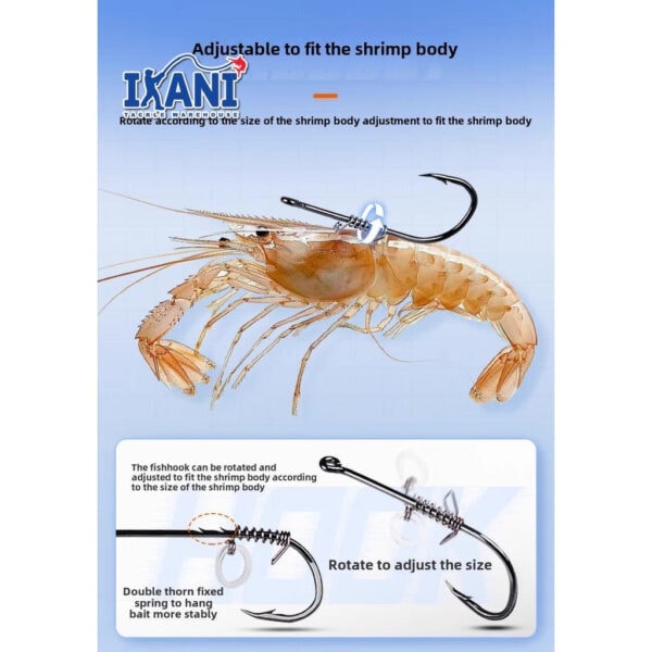 FRESTI Hook Udang Hidup 10 pc Anti-Rosak Life Shrimp prown hook Holder High-carbon Steel live bait - Image 6