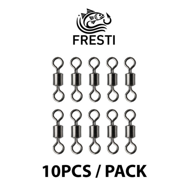 FRESTI SWIVEL 377536 FISHING SWIVEL SNAP PIN ROLLING MANCING KEKILI BLACK NIKKEL JIGGING CASTING - Image 7