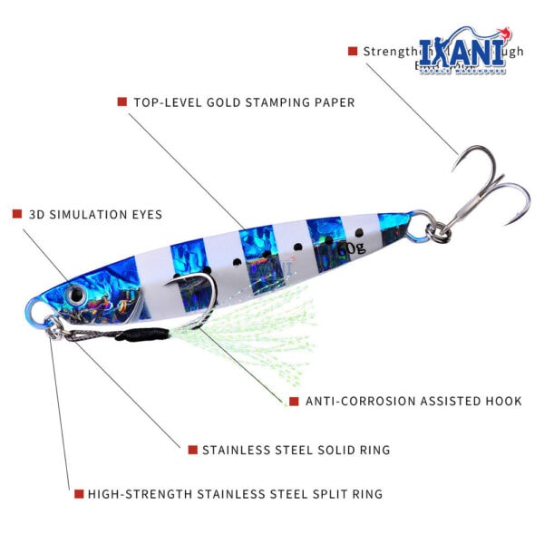 JIG LURE JIGGING FISHING LURES Lightjig umpan tiruan GEWANG MANCING METAL PANCING SPOON CASTING - Image 3