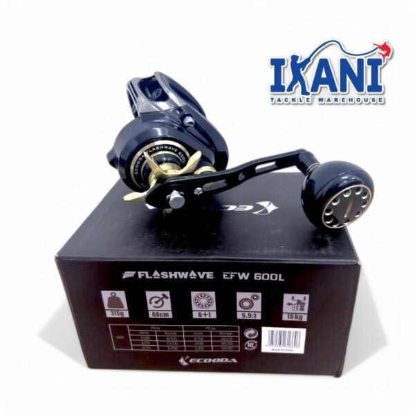 ECOODA FLASHWAVE EFW 600 BAITCASTING FISHING REEL MESIN PANCING JINGGING MICROJIG BIG GAME - Image 9