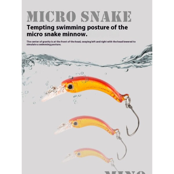 MICRO SNAKE MINNOW 4CM 2G Gewang ultralight Umpan Tiruan Micro Floating Fishing lure Bait UL - Image 7