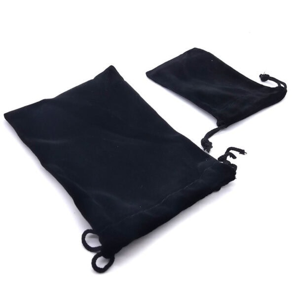 BAG MACHINE FISHING WARNA HITAM PREMIUM SIMPAN FON POWERBANK BARANG KEMAS IKAT TALI VELVET BAG POUC - Image 7