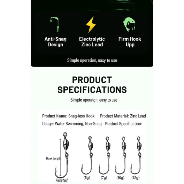 FRESTI ANTI HANG JIGHEAD HOOK 93185  5pcs Prevent SANGKUT mata kail SP Soft plastic TExax weedless - Image 7