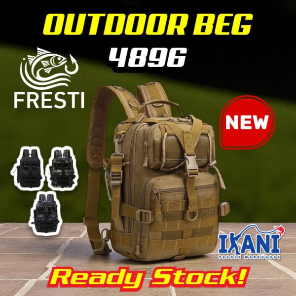 FRESTI OUTDOOR BAG 4896 HIKING CAMPING BACKPACK MULTI COMPARTMENT OXFORD FABRIC FISHING BAG
