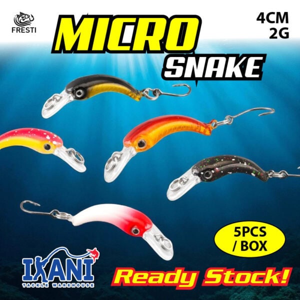 MICRO SNAKE MINNOW 4CM 2G Gewang ultralight Umpan Tiruan Micro Floating Fishing lure Bait UL