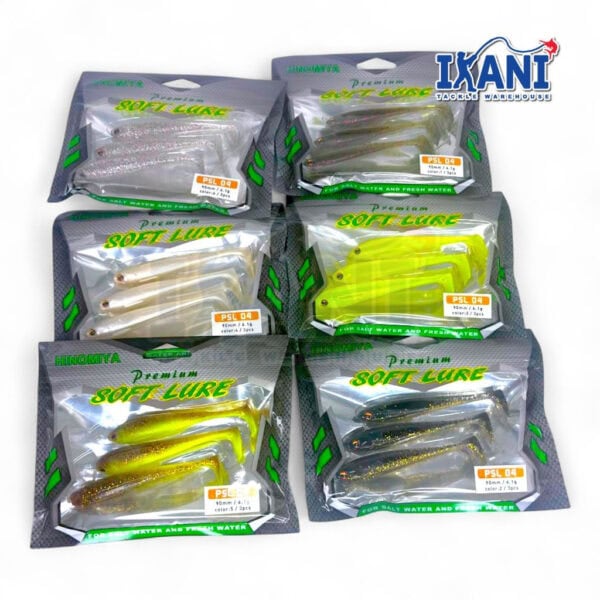 HINOMIYA PSL04 FISHING SOFTPLASTIC LURE 90mm 6.1g 3pcs LURE Bait gewang umpan Tiruan SP casting - Image 2