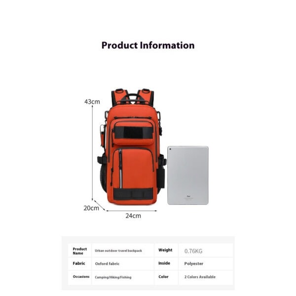 FRESTI FISHING BAG 0089 BAG PANCING LARGE CAPACITY OUTDOOR HIKING CAMPING BACKPACK MULTI STORAGE - Image 6