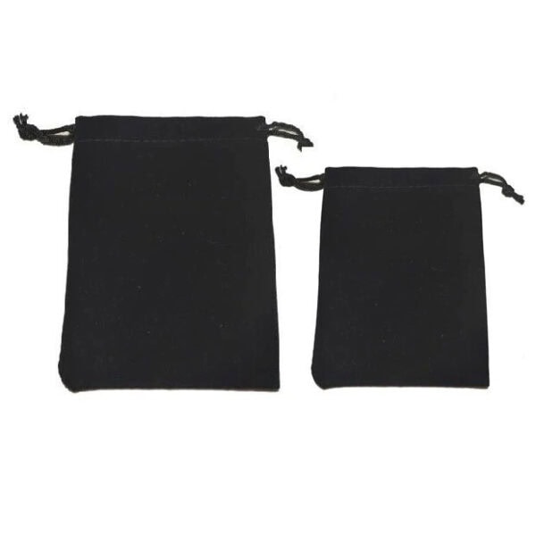 BAG MACHINE FISHING WARNA HITAM PREMIUM SIMPAN FON POWERBANK BARANG KEMAS IKAT TALI VELVET BAG POUC - Image 4