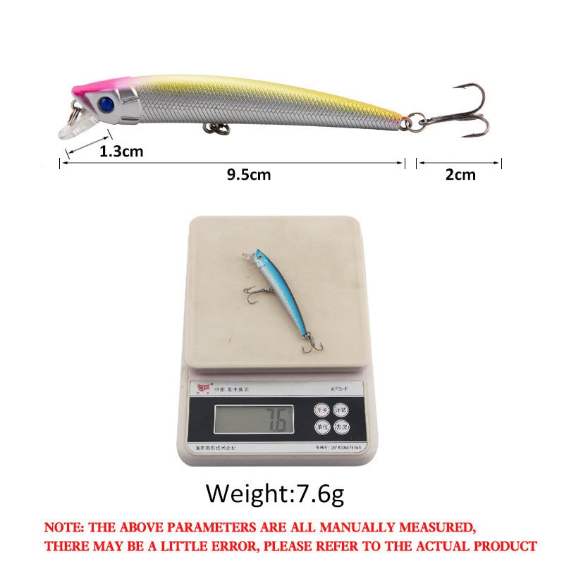 FRESTI GREEN STRIKE Minnow 9.5cm 7.6g Floating Fishing Lure Gewang Pancing Casting umpan tiruan - Image 7