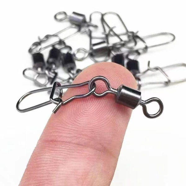 FRESTI SWIVEL 888 FISHING SWIVEL SNAP PIN ROLLING MANCING KEKILI BLACK NIKKEL JIGGING CASTING BOTTOM - Image 7