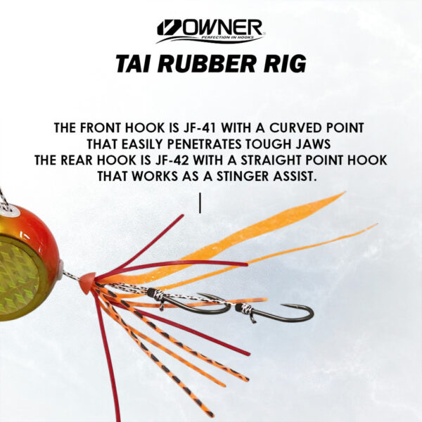 OWNER CHANGE UP TAI RUBBER RIG CULTIVA HOOK SKIRT SLOW JIG TAIRABA GEWANG KURITA FISHING LURE BAIT - Image 3