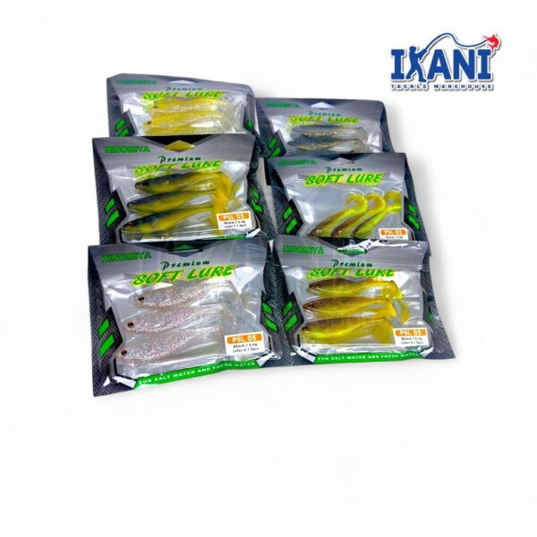HINOMIYA PSL05 FISHING SOFTPLASTIC 85mm 6.6g 3pcs LURE Bait gewang umpan Tiruan SP casting - Image 7